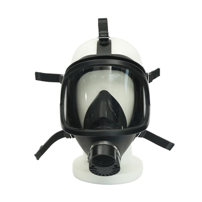 Masque de gaz militaire de plein visage du caoutchouc naturel d'armée avec la boîte métallique MGM01 de filtre